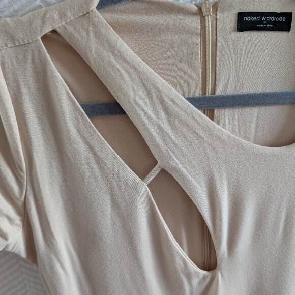 Naked wardrobe Butter It Up Jumpsuit cut-out catsuit Neutral size Medium - Picture 5 of 9